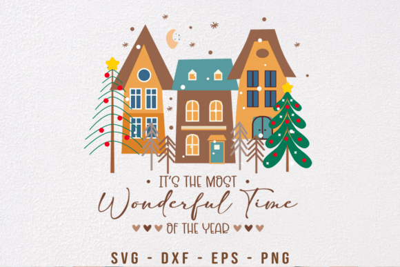 Boho Christmas Wonderful Time SVG PNG