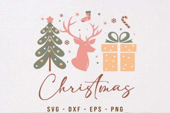 Boho Minimal Christmas SVG PNG