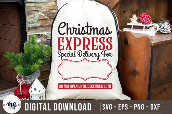 Christmas Express Santa Sack SVG Design