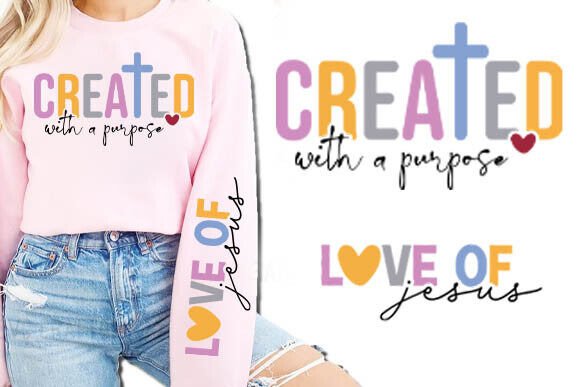 Created with a Purpose Jesus Sleeve SVG