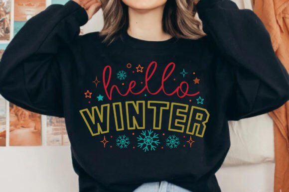 Hello Winter Svg, Sweatshirt Svg