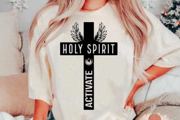 Holy Spirit Activate in a Cross Svg PNG