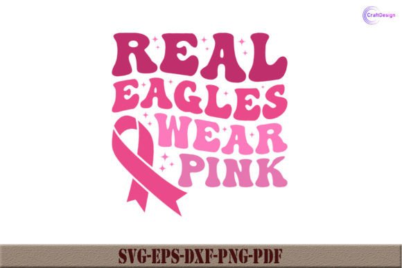 Real Eagles Wear Pink Retro Shirt SVG