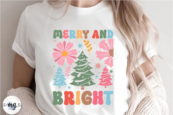 Retro Boho Christmas SVG - Merry and