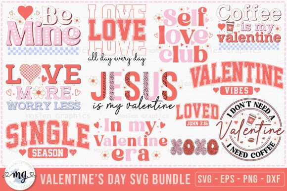 Retro Valentine's Day SVG Bundle
