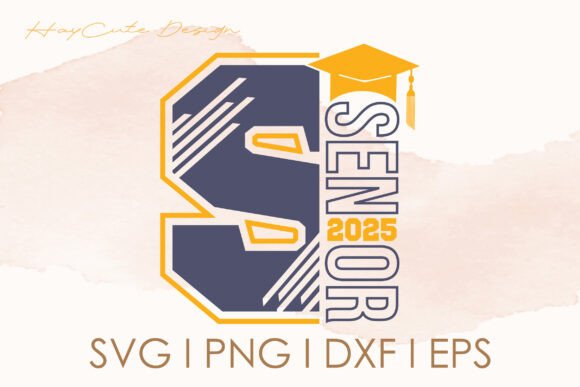 Senior 2025 Hat Graduated Svg Design