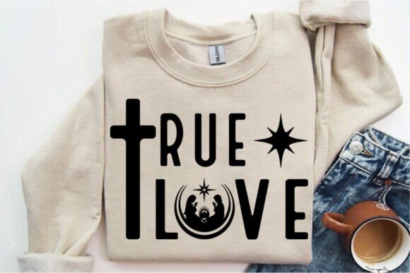 True Love Religious Christmas Svg PNG