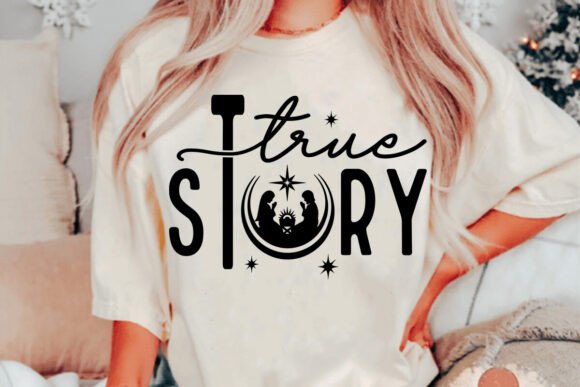 True Story Religious Christmas Svg PNG