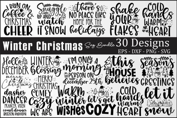 Winter Christmas SVG Bundle