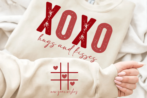 XOXO HUGS and Kisses Valentine SVG PNG